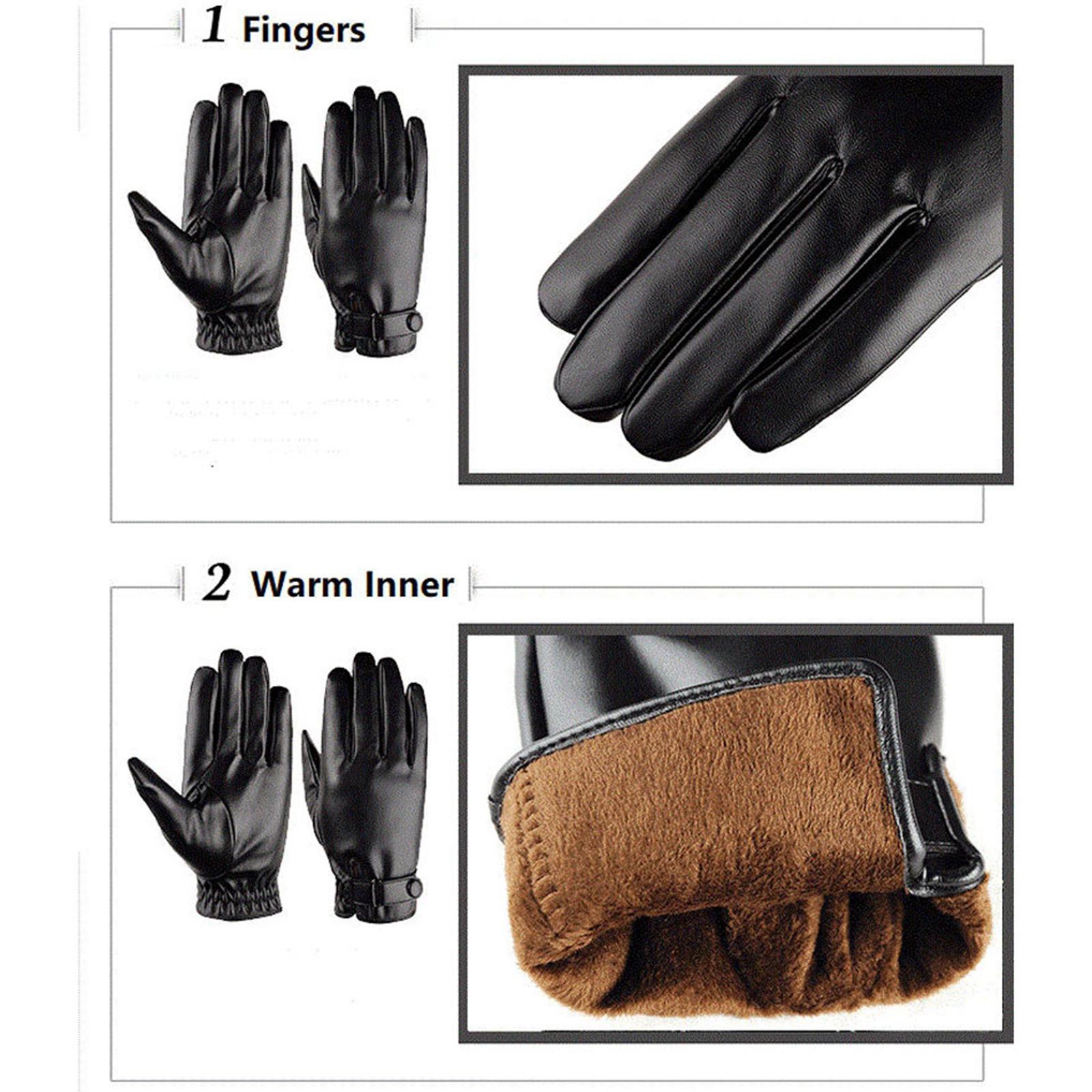 Leather Driving Glove - Męskie rękawice zimowe do jazdy samochodem,
