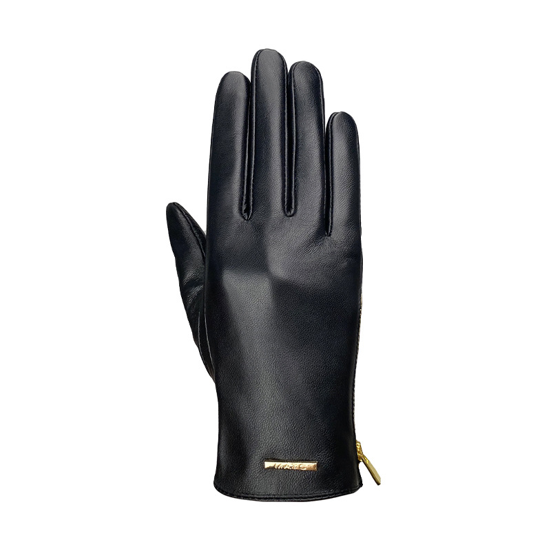 Leather Driving Glove - Damskie modne rękawiczki z wąskim krojem,