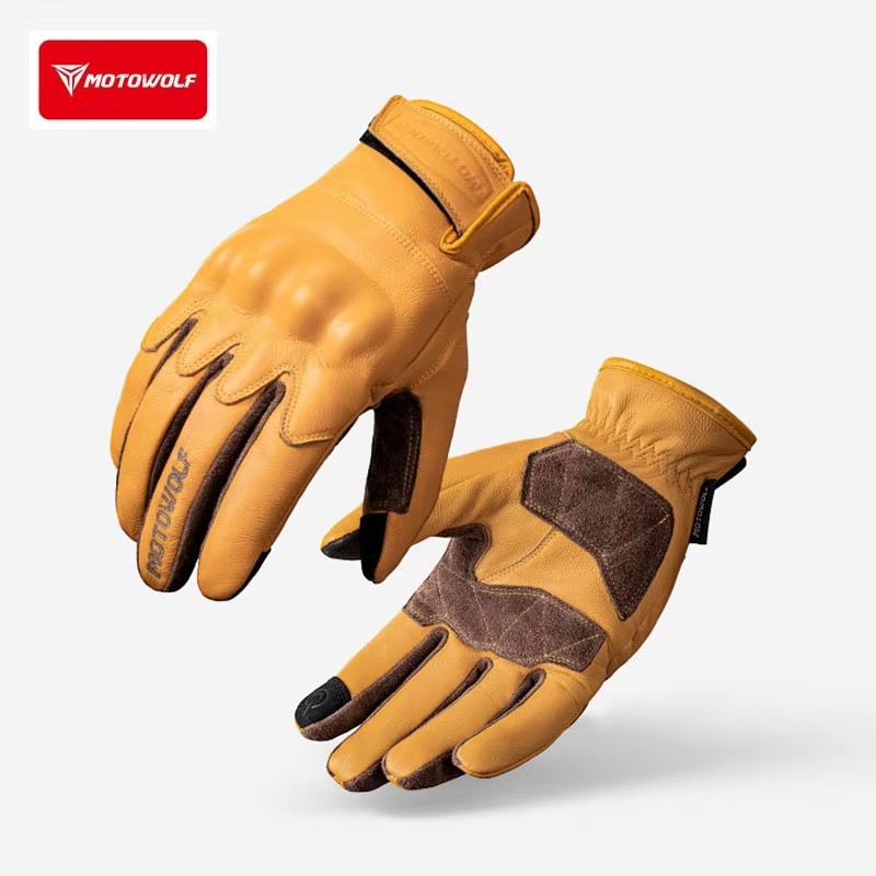 Skórzane Rękawice Motocyklowe  – Motorcycle Glove Knuckle recenzja i cena
