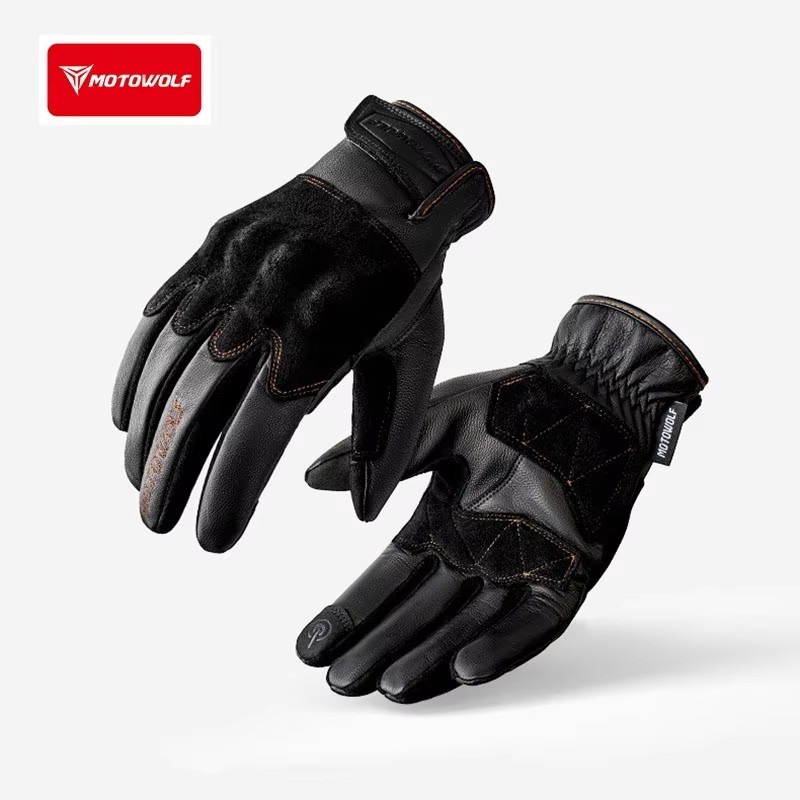 Skórzane Rękawice Motocyklowe  – Motorcycle Glove Knuckle recenzja i cena