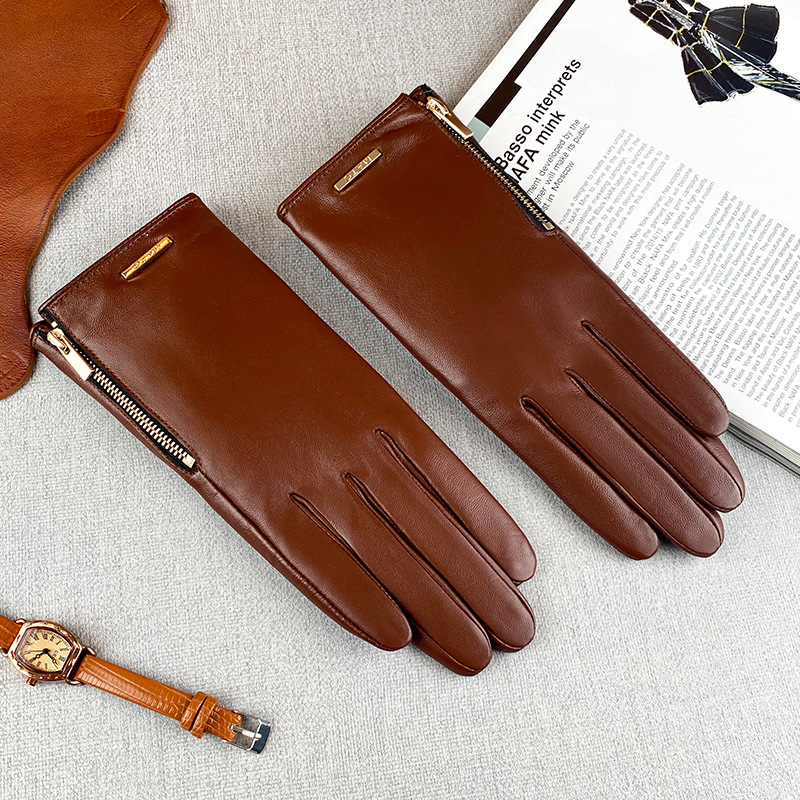 Damskie modne rękawiczki z wąs – Leather Driving Glove recenzja i cena